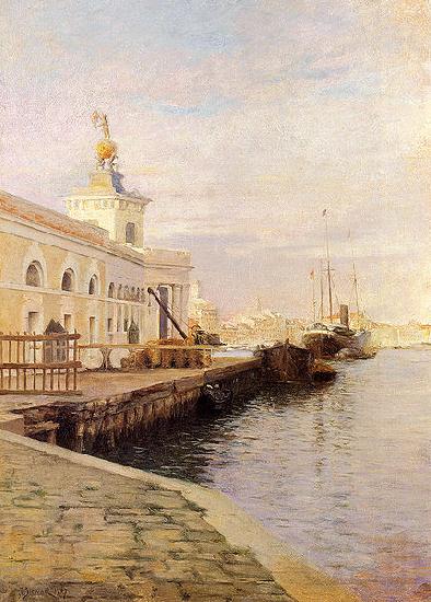 Julius L.Stewart View Of Venice Norge oil painting art